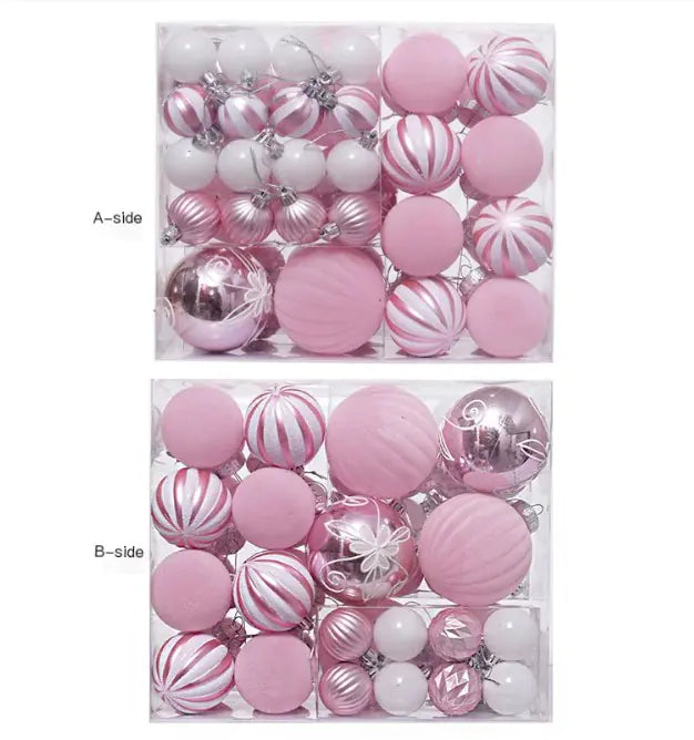Decorative Christmas Balls Set with Colorful Designs