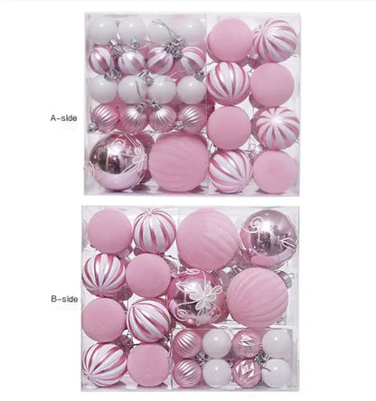 Decorative Christmas Balls Set with Colorful Designs
